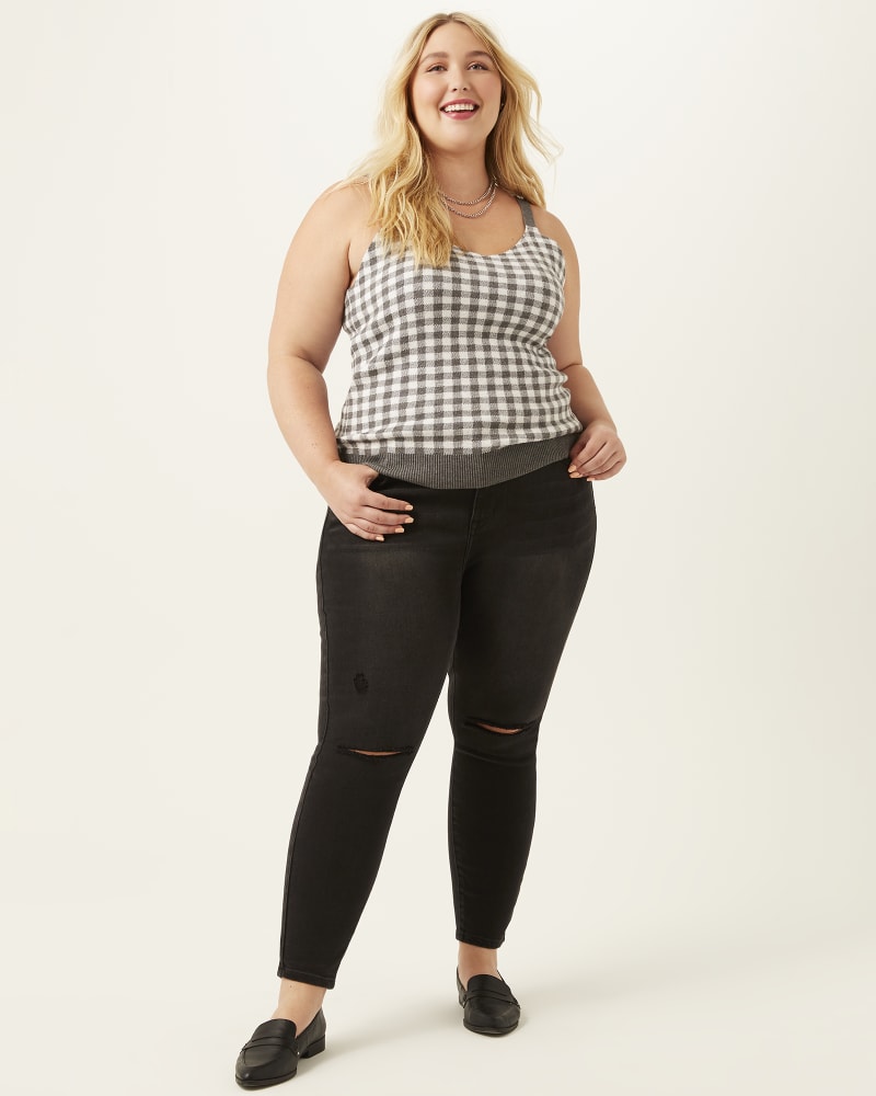 Gretchen Distressed Skinny Jean Black
